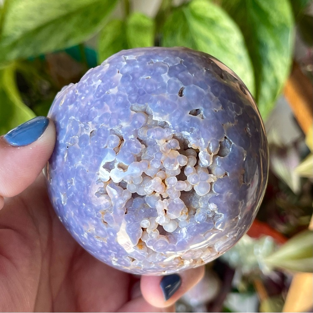 💜Grape Agate Mental Clarity Crystal Ball Sphere Indonesia💜 - Picture 5 of 5